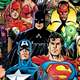 Hawkeye, the Flash, Batman, the Vision, Kyle Rayner, Wonder Woman, Captain America, Superman, and Iron Man all stare back at you.